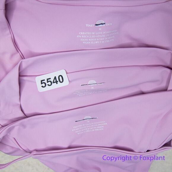 New! Set! Toast Swim crop surf bikini top High Waist, String Bikini Bottom, M - Picture 15 of 16